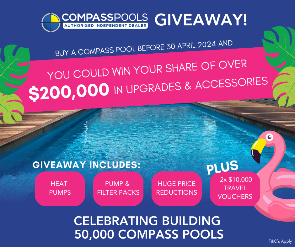 Compass Pools Giveaway to April 2024